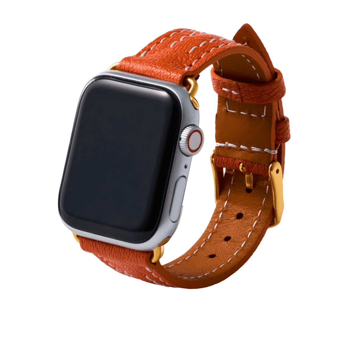 AppleWatch シェーブルレザーバンド(色：オレンジ)|AppleWatch用