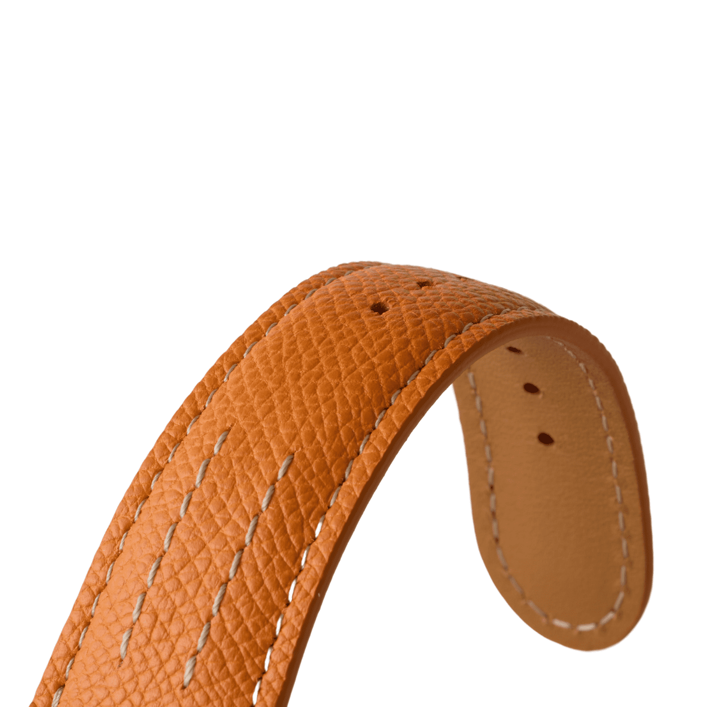 【YUTORI】AppleWatch用ラグジュアリーレザーバンド(色:オレンジ)アップ