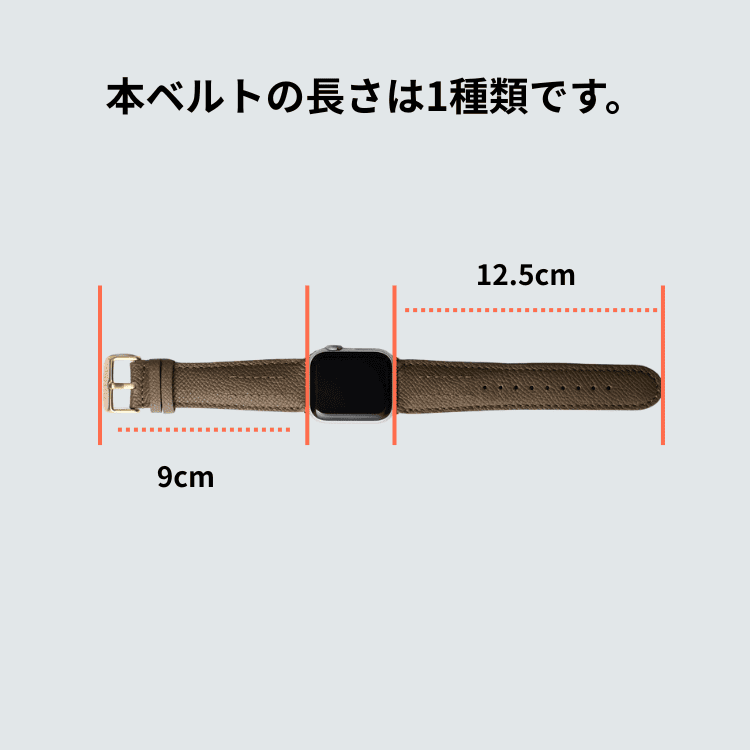 Apple Watch カーフレザーバンド(色:トープ)