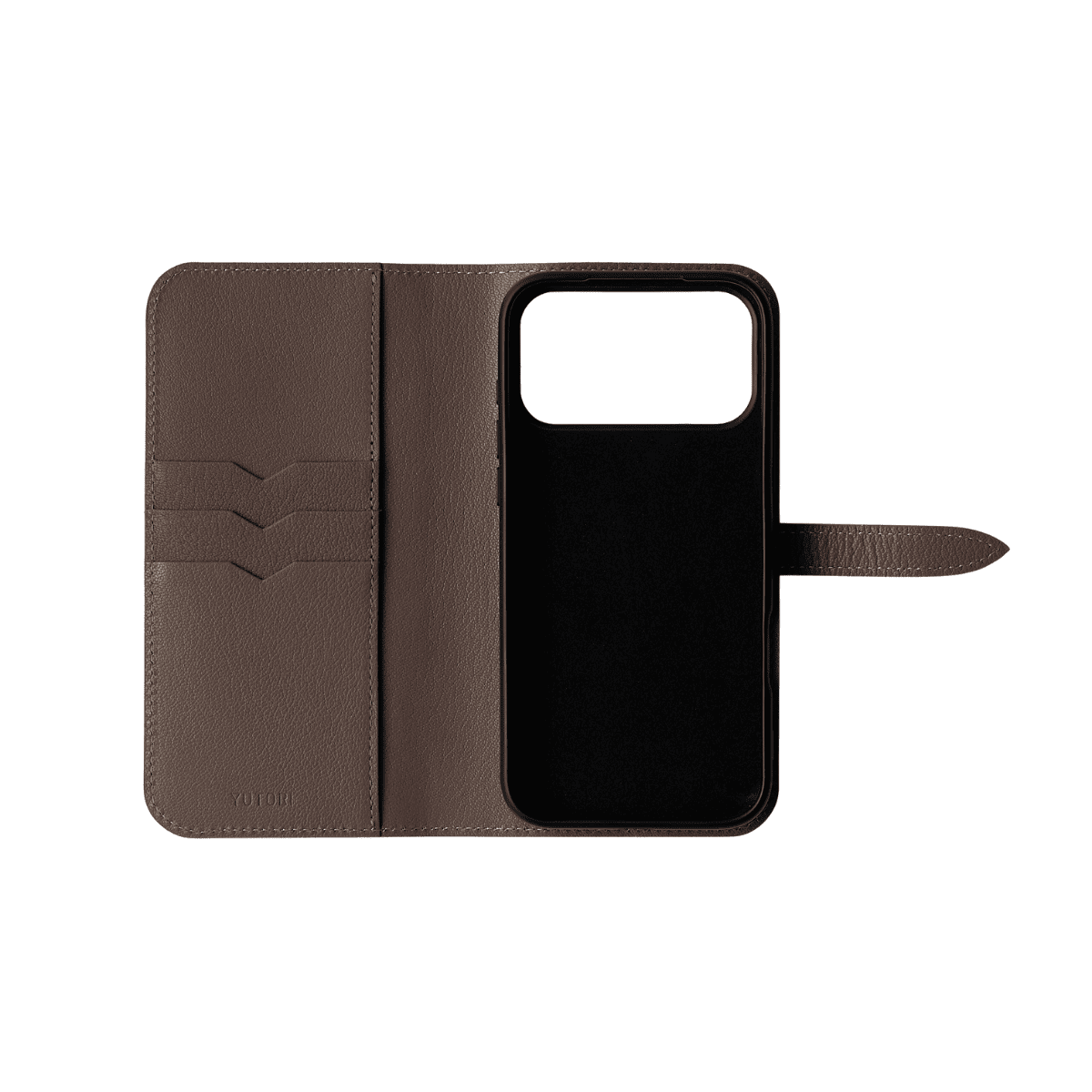 YUTORI iPhone17 Pro Max 手帳型シェーブルレザーケース