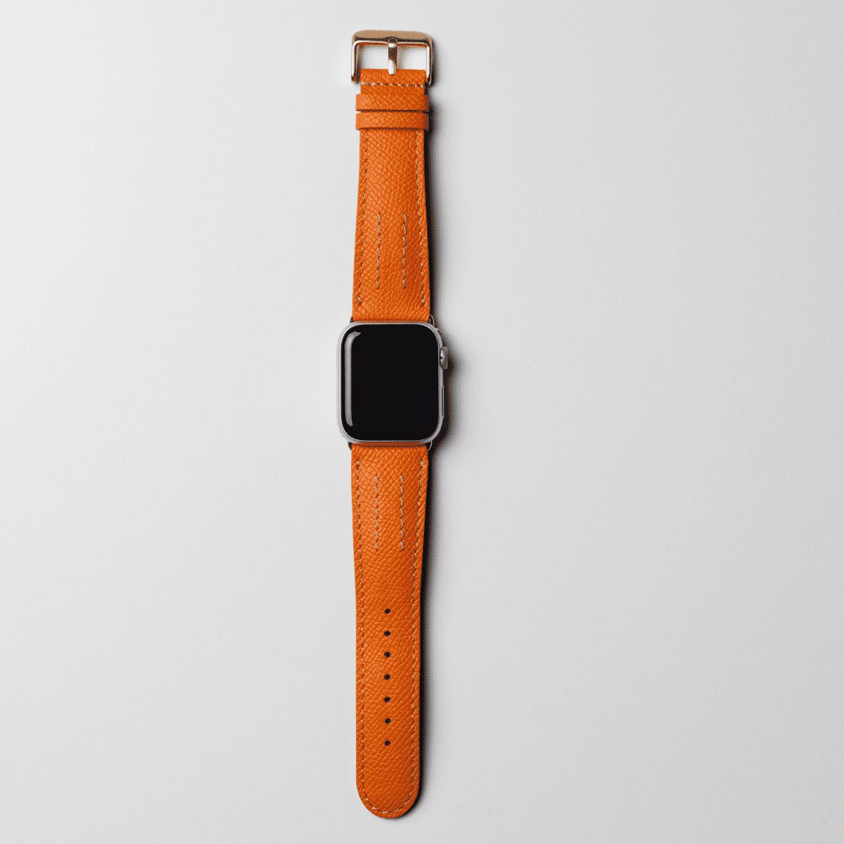 Applewatch 45mm レザーベルト HERMES オレンジ-