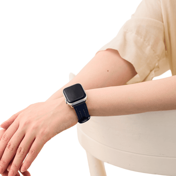 AppleWatch シェーブルレザーバンド(色：インクブルー)|AppleWatch用