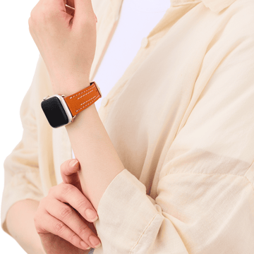 #654 Apple Watch -エルメス レザーバンド オレンジ レディース AppleWatch シェーブルレザーバンド(色：オレンジ)|AppleWatch用