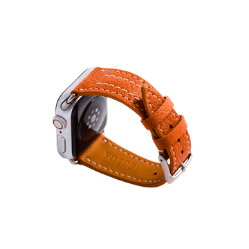 AppleWatch シェーブルレザーバンド(色：オレンジ)|AppleWatch用