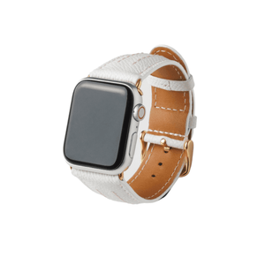 Apple Watch カーフレザーバンド (色：ホワイト)