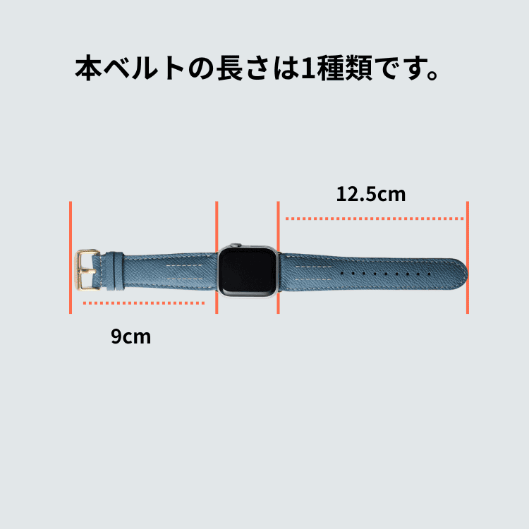 Apple Watch カーフレザーバンド(色：ターコイズ)