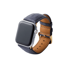 Apple Watch カーフレザーバンド(色：インクブルー)